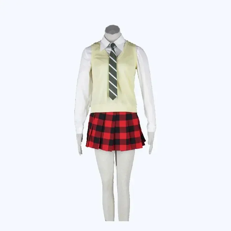 Disfraz de Anime Soul Eater Maka Albarn, falda para mujer y niña, uniforme, peluca para fiesta de Carnaval y Halloween, chaquetas, corbata blanca 72b