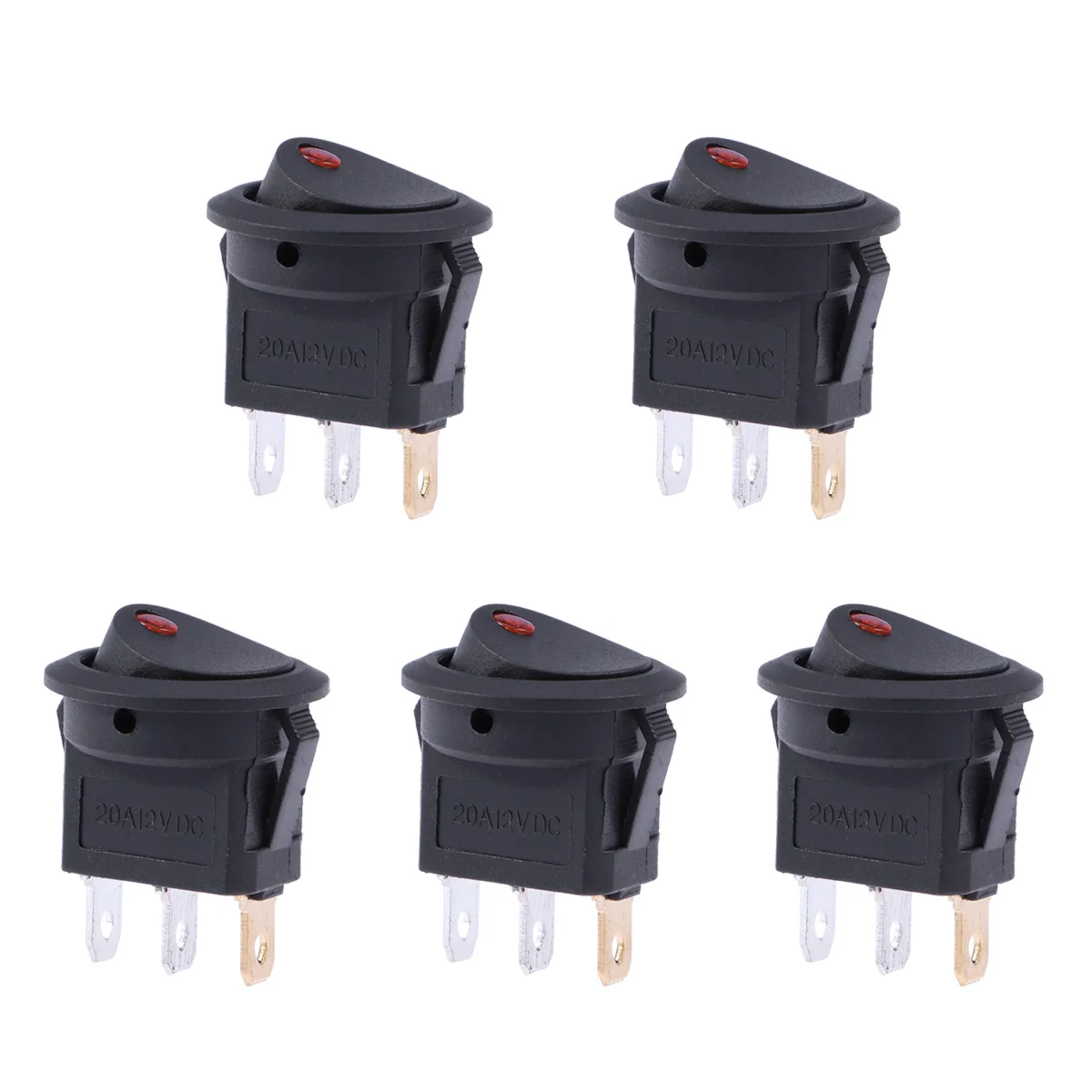 

5pcs 12V 16A 3-Pin Round On / Off LED Reset Push Button for Motorcycle Car Boat 12V push button 3 pin push button