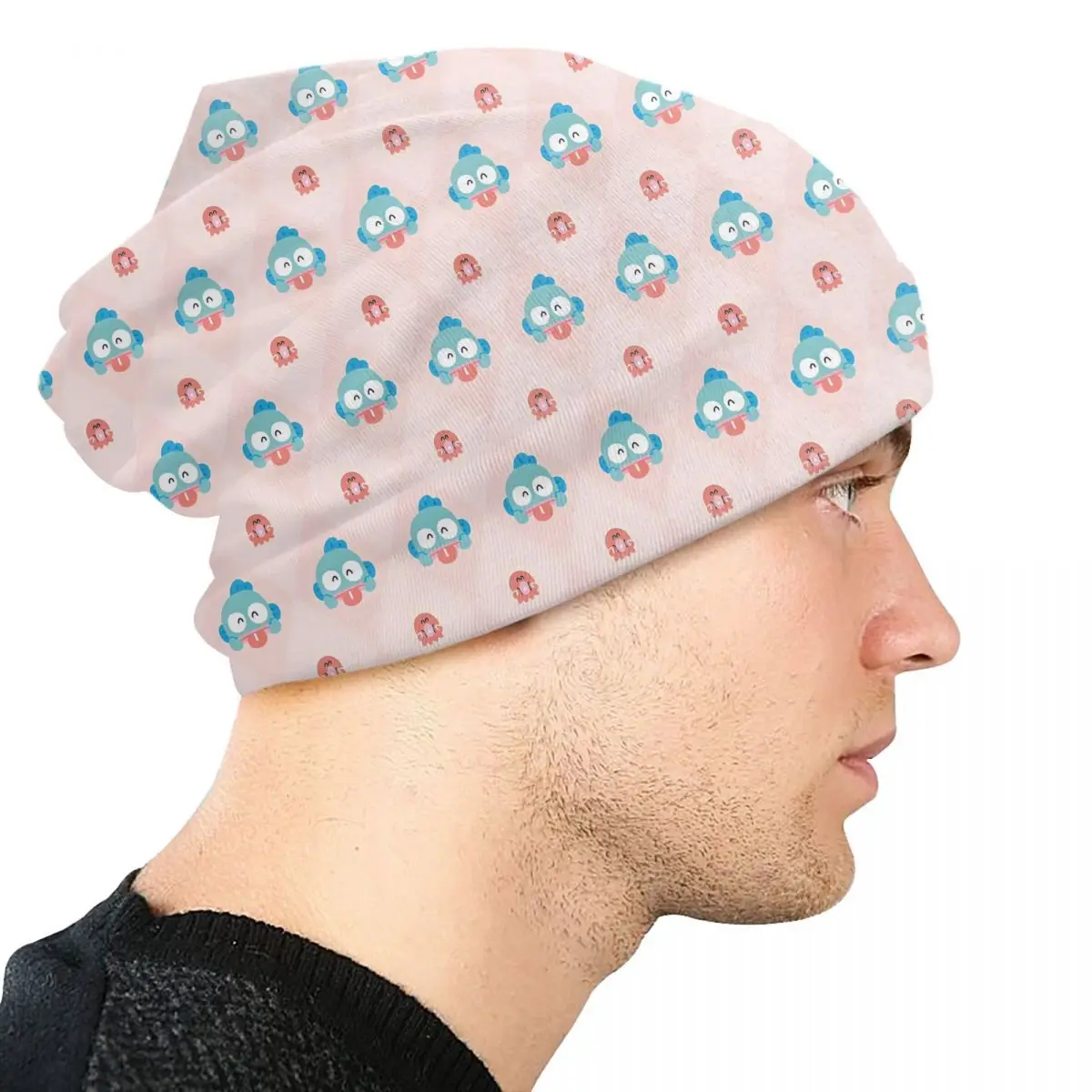 مخصص Hangyodon Skullies Beanies قبعات الرجال النساء للجنسين موضة شتاء دافئ محبوك قبعة مهرج الأسماك الكرتون أنيمي بونيه القبعات