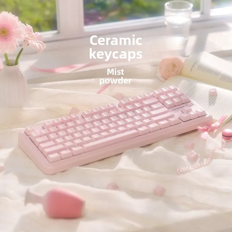 Customized Ceramic Keycap Fog Powder Suitable for Fully Equipped Mechanical Keyboards E-sports Retro Personalized Matte Gift
