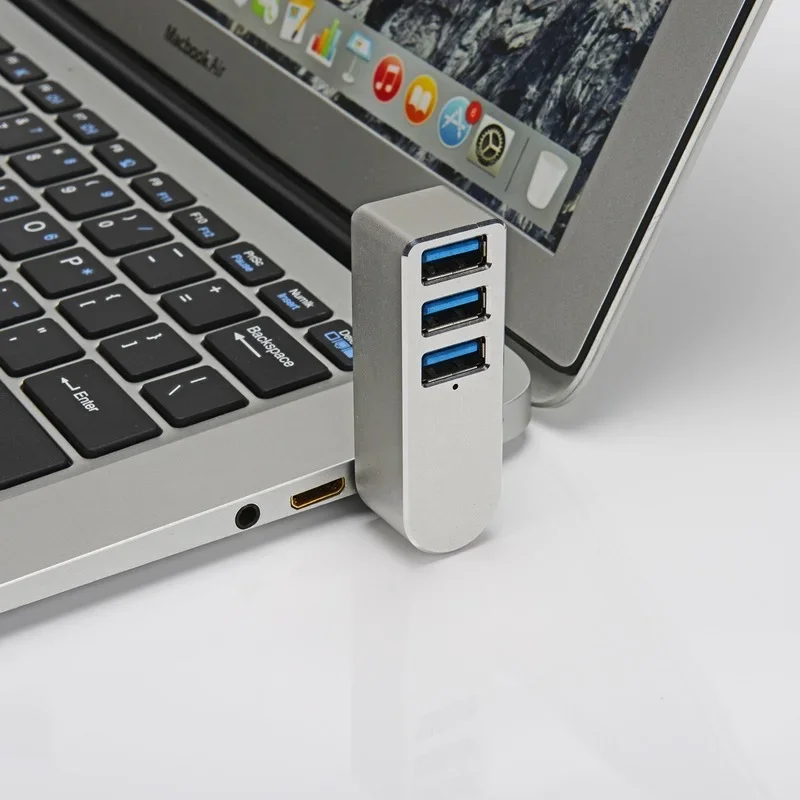 Universal Rotating USB Hub 4 Port USB 3.0 with Cable High Speed Mini Hub Socket Pattern Splitter Cable Adapter for Laptop PC