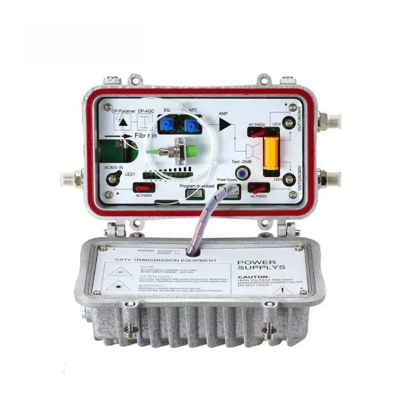 Outdoor CATV Optical Node Receiver with Return Path 4 Output in Low Price