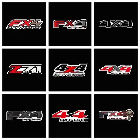 4X4 FX4 Decoration Modification Car Sticker Car off-road vehicle window body trunk sticker Scratch Covering Vinyl Decals