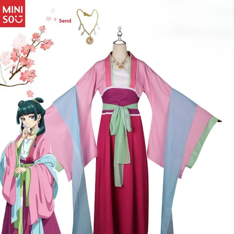 

Miniso The Apothecary Diaries Maomao Cosplay, Cat Servant Disguise Lady Outfit & Green Pavilion Gown