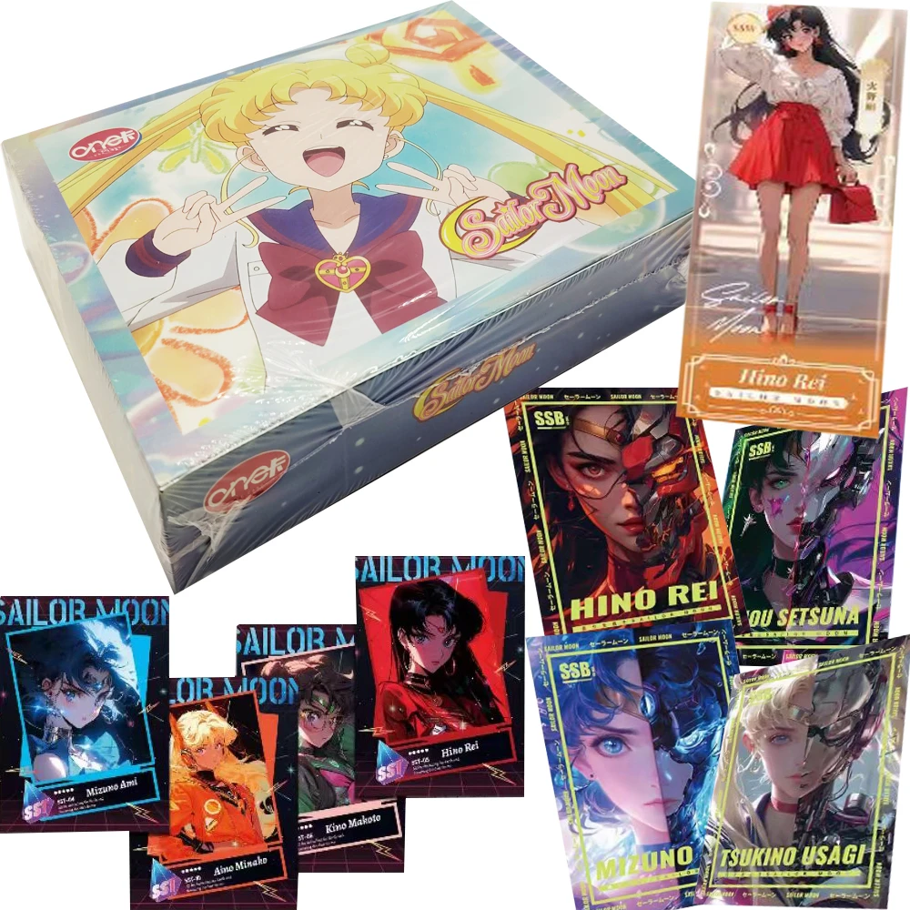 

Anime Sailor Moon Collection Cards Lovely Magical Girl Tsukino Usagi Fashion Cool Cyberpunk Style Character Cards Children Gifts