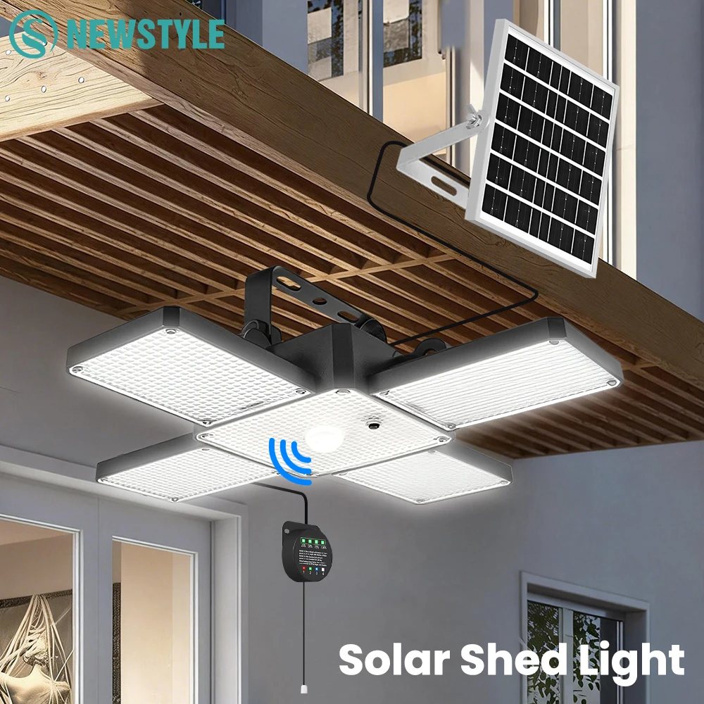 

Solar Shed Light Outdoor Waterproof Motion Sensor 4 Modes Solar Chicken Coop Light Security Light for Pendant Garage Barn Gazebo