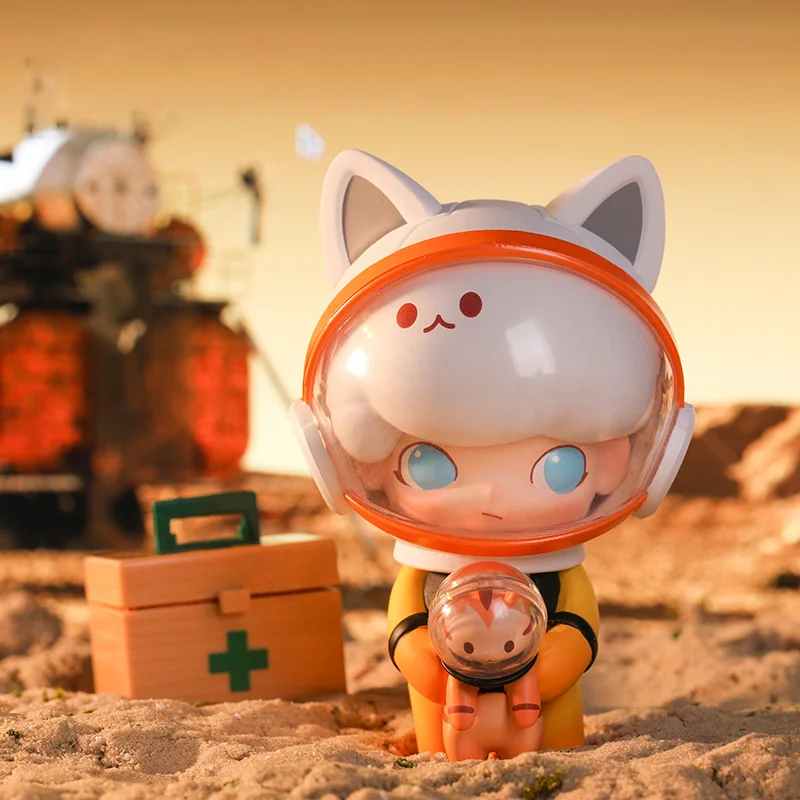 POPMART-Boîte ennemi Dimoo Space Travel Series, Guess Bag, Mystery Box Toys, Butter Cute Anime Figure, Ornements de bureau, Collection de cadeaux