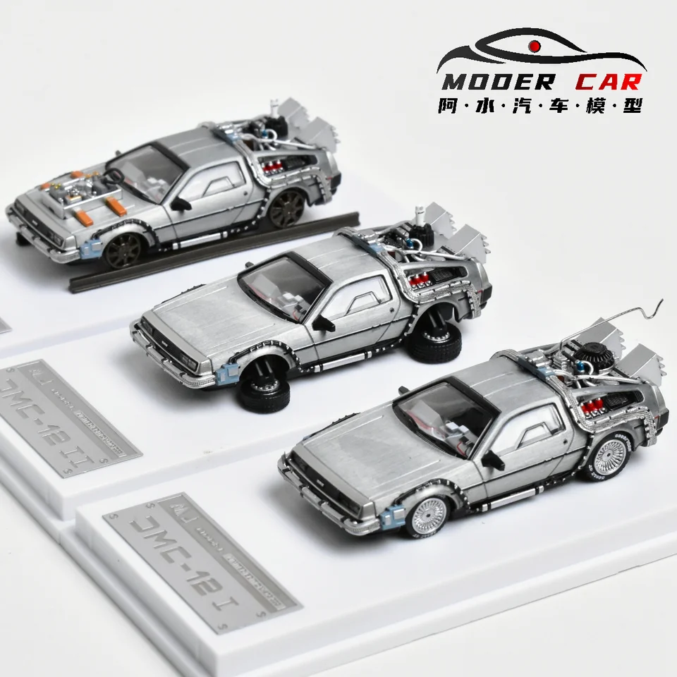 デロリアンdmc12ダイキャストモデルカー、バック・トゥ・ザ