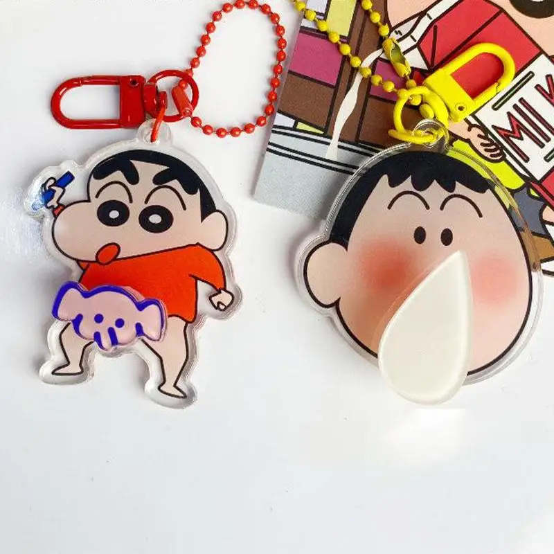 New Kawaii Cute Crayon Shin-Chans Key Chain Pendant Bag Accessories Acrylic Originality Birthday Gifts Girlfriend Gifts Toys