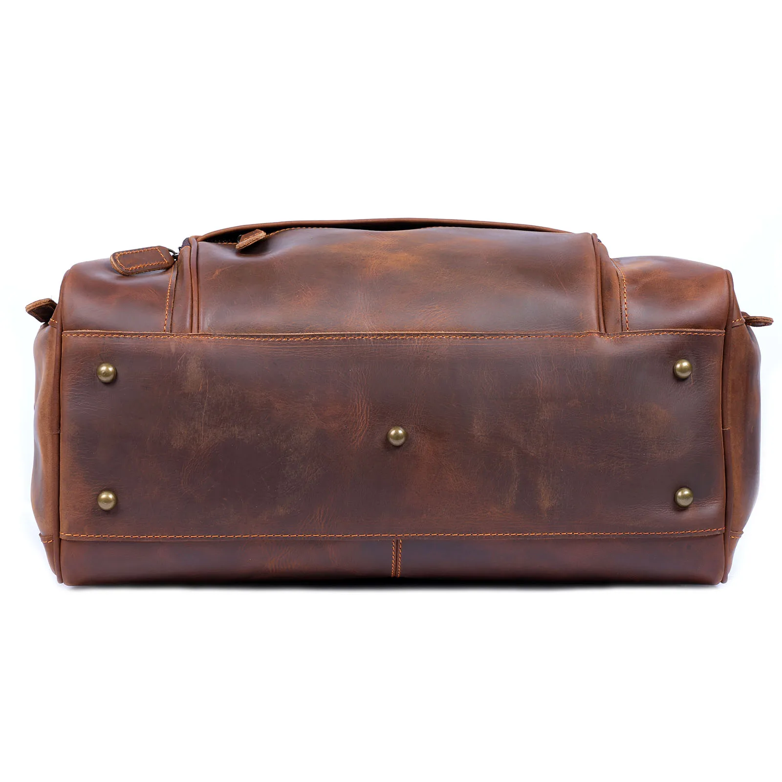 S.WORKER Vintage Echtleder-Reisetasche Crazy Horse Rindsleder-Reisetasche Herren-Weekender-Tasche Sporttasche Handgepäck – Detail 23