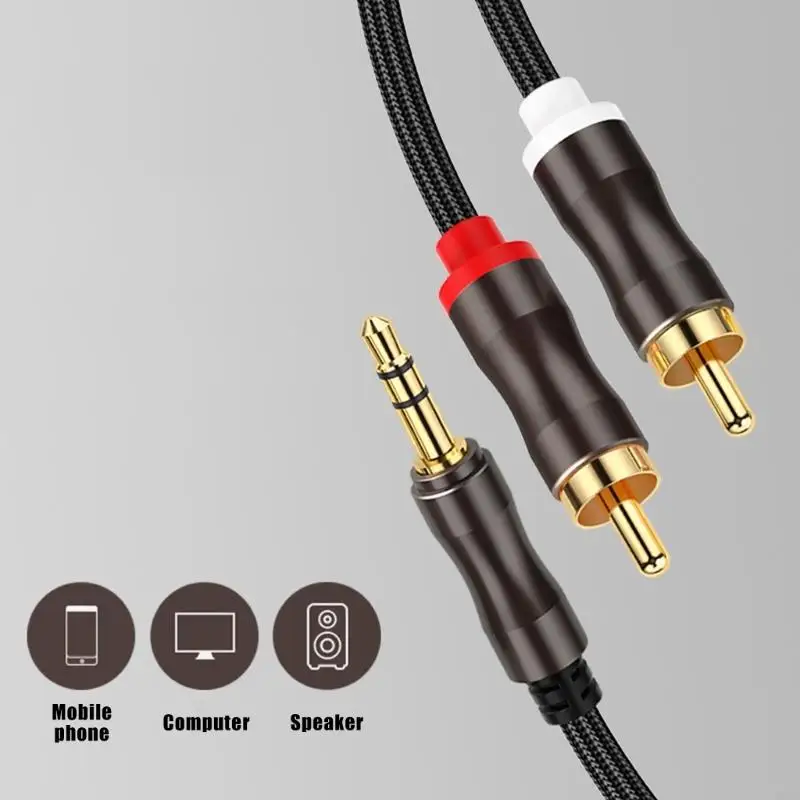 Male 3.5mm Adapter Cable Line for Easily Connection Between Phones and Home Systems