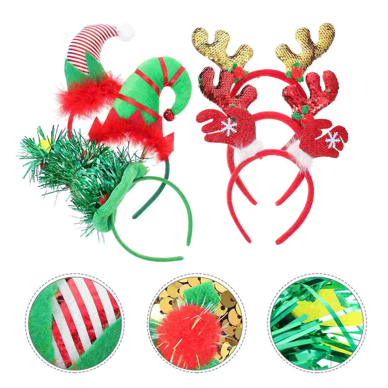 

Reindeer Antlers Headband Kids Christmas Creative Festival Party Xmas Headdresses Child Decorative Hairband Bands