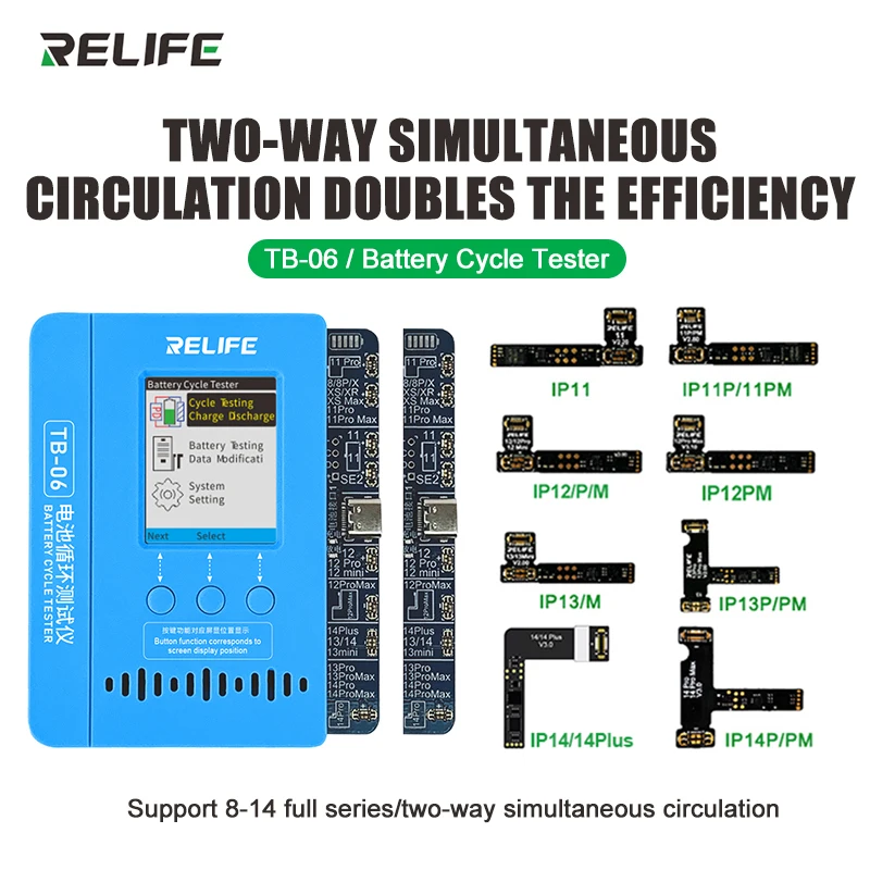 

Инструмент для ремонта кабеля аккумулятора RELIFE TB-06 без необходимости загрузки и адаптации к различным моделям IPhone