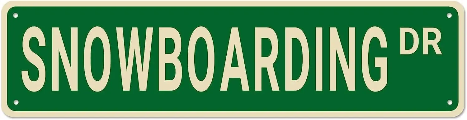 Snowboarding Street Signs, Snowboarding Decor Snowboarding Sign Snowboarding Gift, Wall Decor for Home/Kitchen/Man Cave, Quality