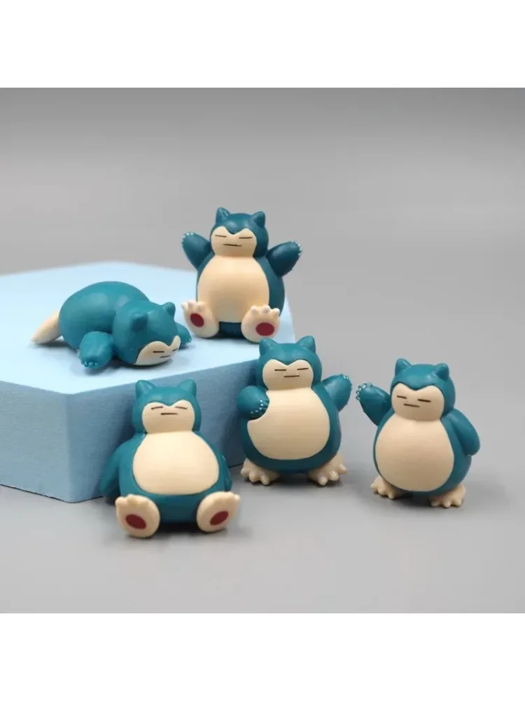 Mini figurine ronflex 1.8-3cm, 5 pièces/lot, Micro décoration de gâteau paysager, ornements Kawaii