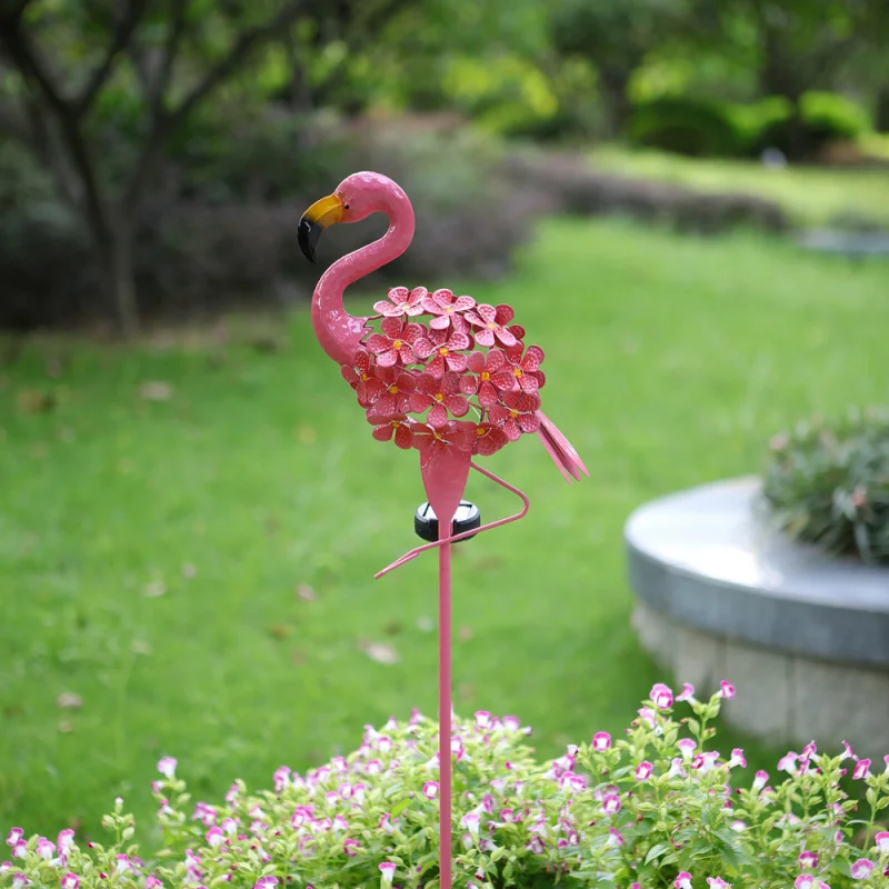 Solar Flamingo Rasen Lampe Boden Lampe Landschaft Lampe Dekoration Outdoor Garten Garten Lampe