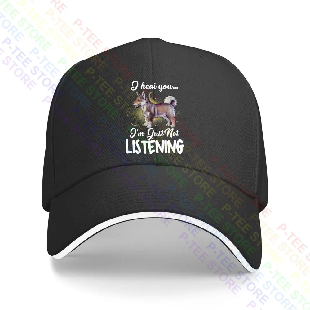 Swedish Vallhund I Hear You Not Listening Baseball Cap Snapback Caps Knitted Bucket Hat