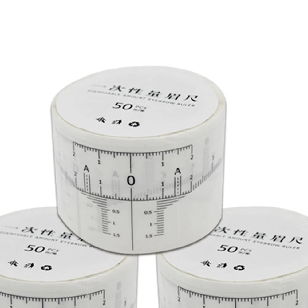 

50Pcs Mini Vernier Caliper Disposable Eyebrow Ruler for Craft Jewelry Button Measuring Step Depth Effective