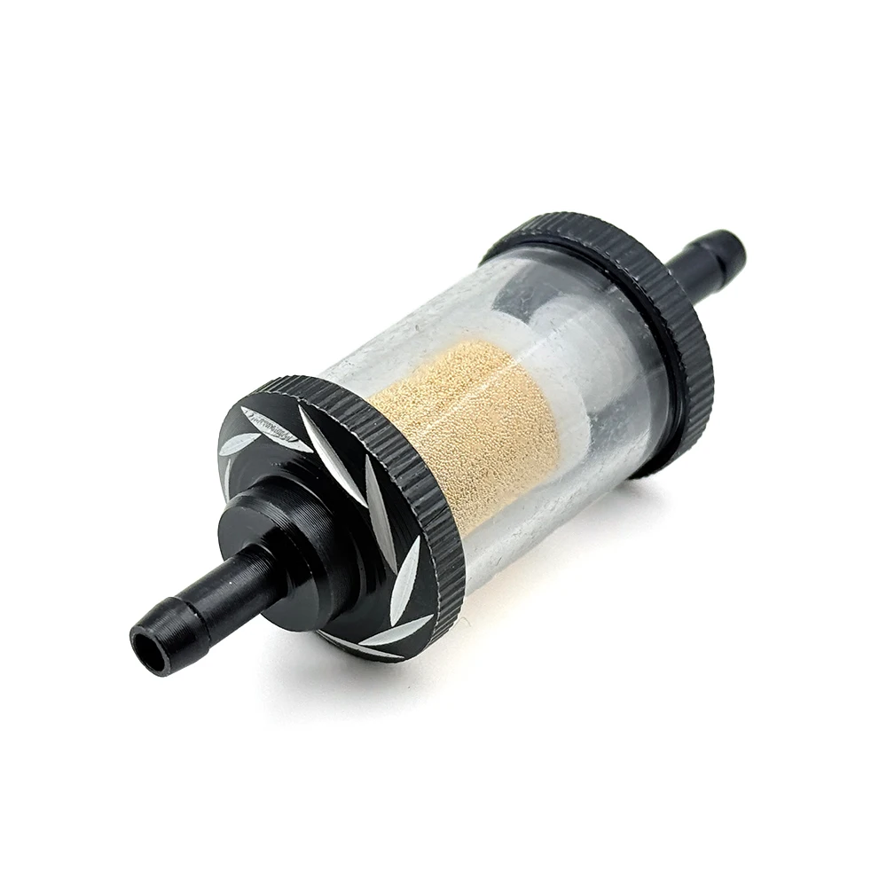 Geändert Universal 6mm Inline Kraftstoff Filter Aluminium Legierung Sheel Kupfer Kern Für Motorrad Roller ATV Dirt Pit Bike Motocross
