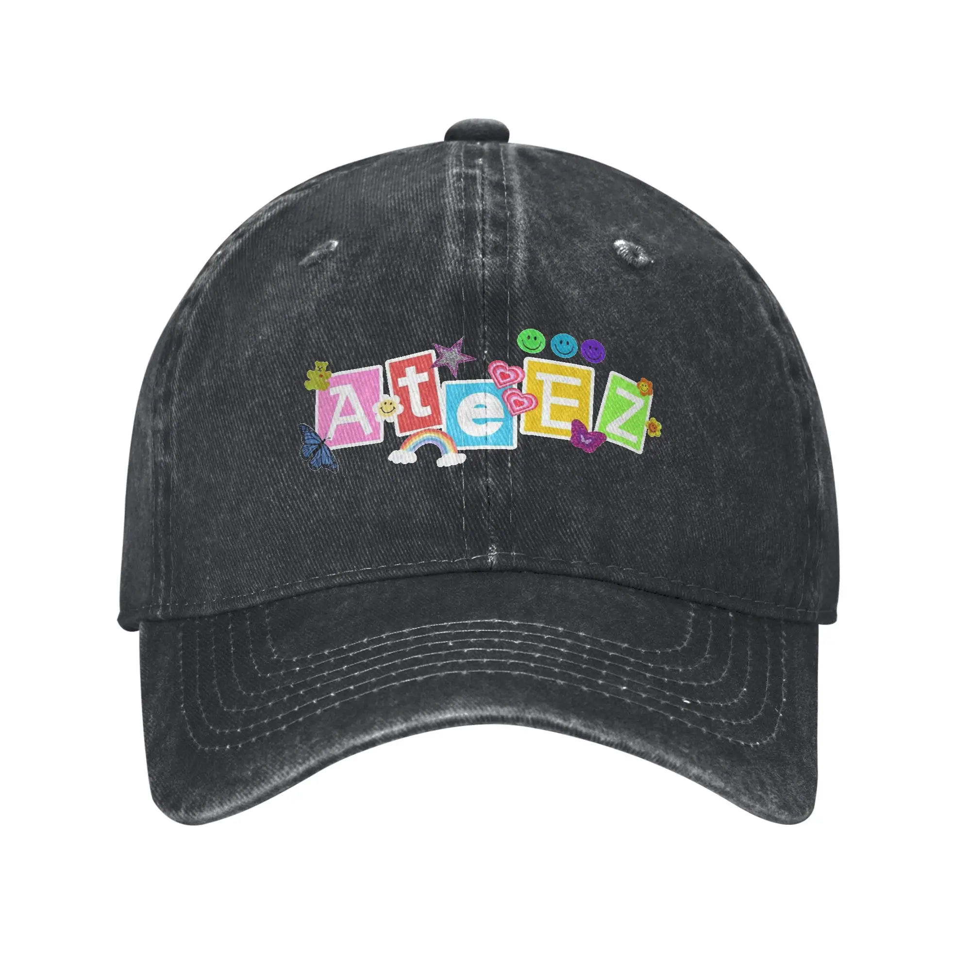 ATEEZs  Pop Unisex Baseball Cap  Distressed Washed Caps Hat Classic Outdoor Summer Gift Sun Cap