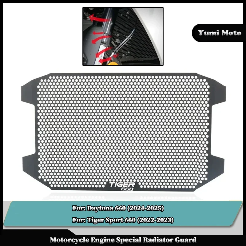 

Motorcycle Accessories Radiator Guard Grille Cover Protector Fit For TRIUMPH Daytona 660 2024-2025 Tiger Sport 660 2022-2023
