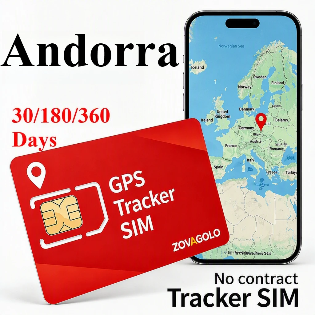 Andorra GPS Locator Data SIM Card No Restriction, 30D30MB 180D180MB 360D360MB, Mountain Vehicle Asset Tracking