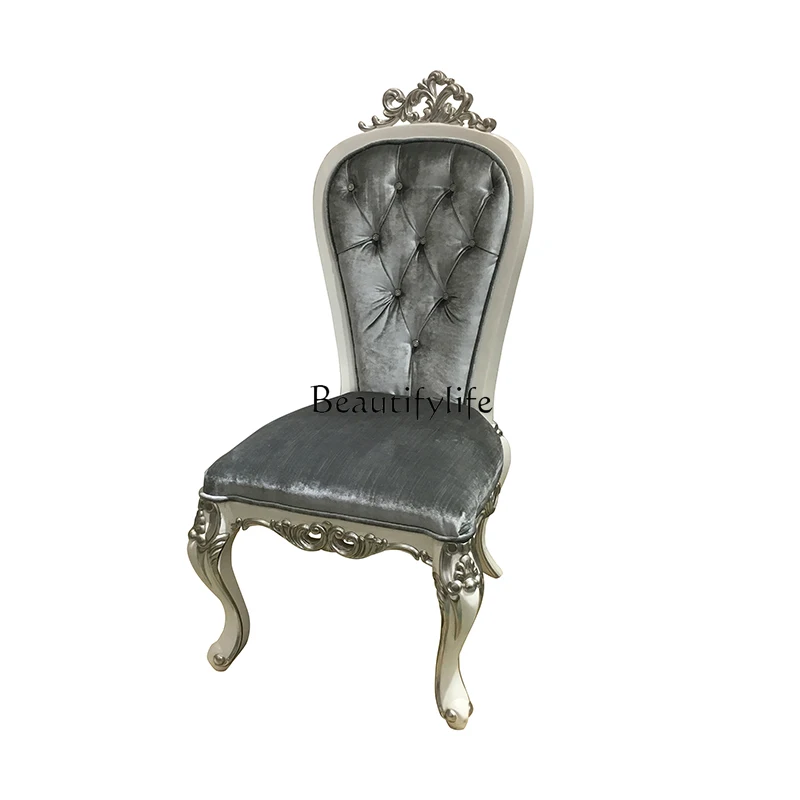 

*French solid wood dining chair, European luxury fashion chair