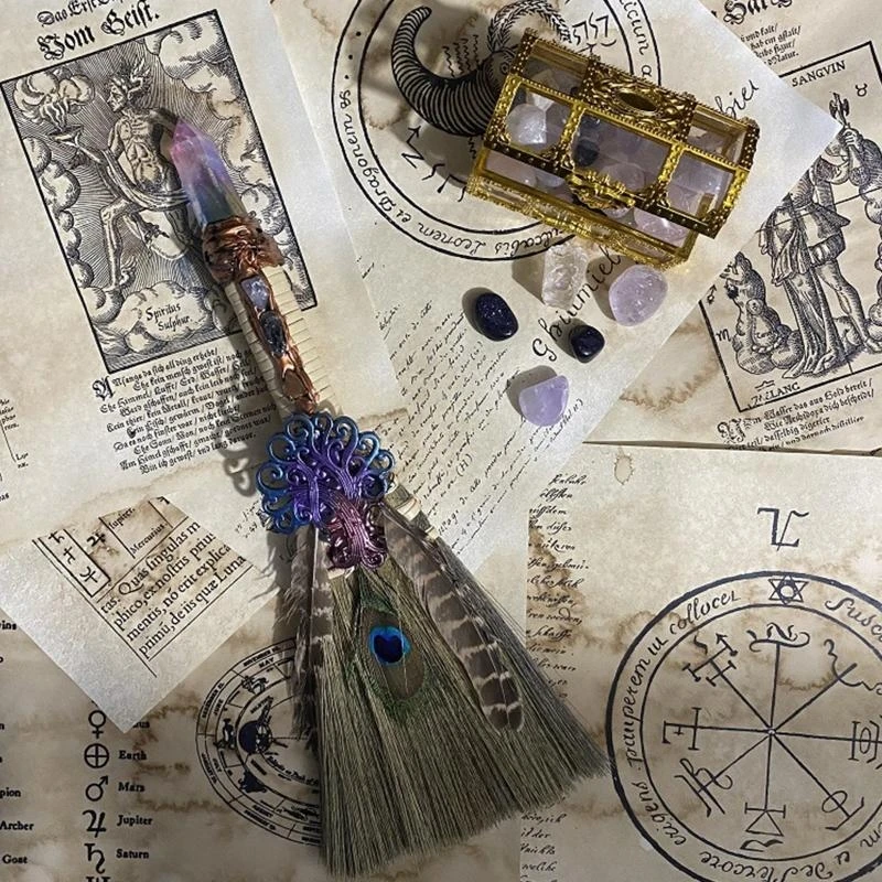 فرشاة مكنسة ميسكانثوس المصنوعة يدويًا لتزيين الجدران الاحتفالية #1