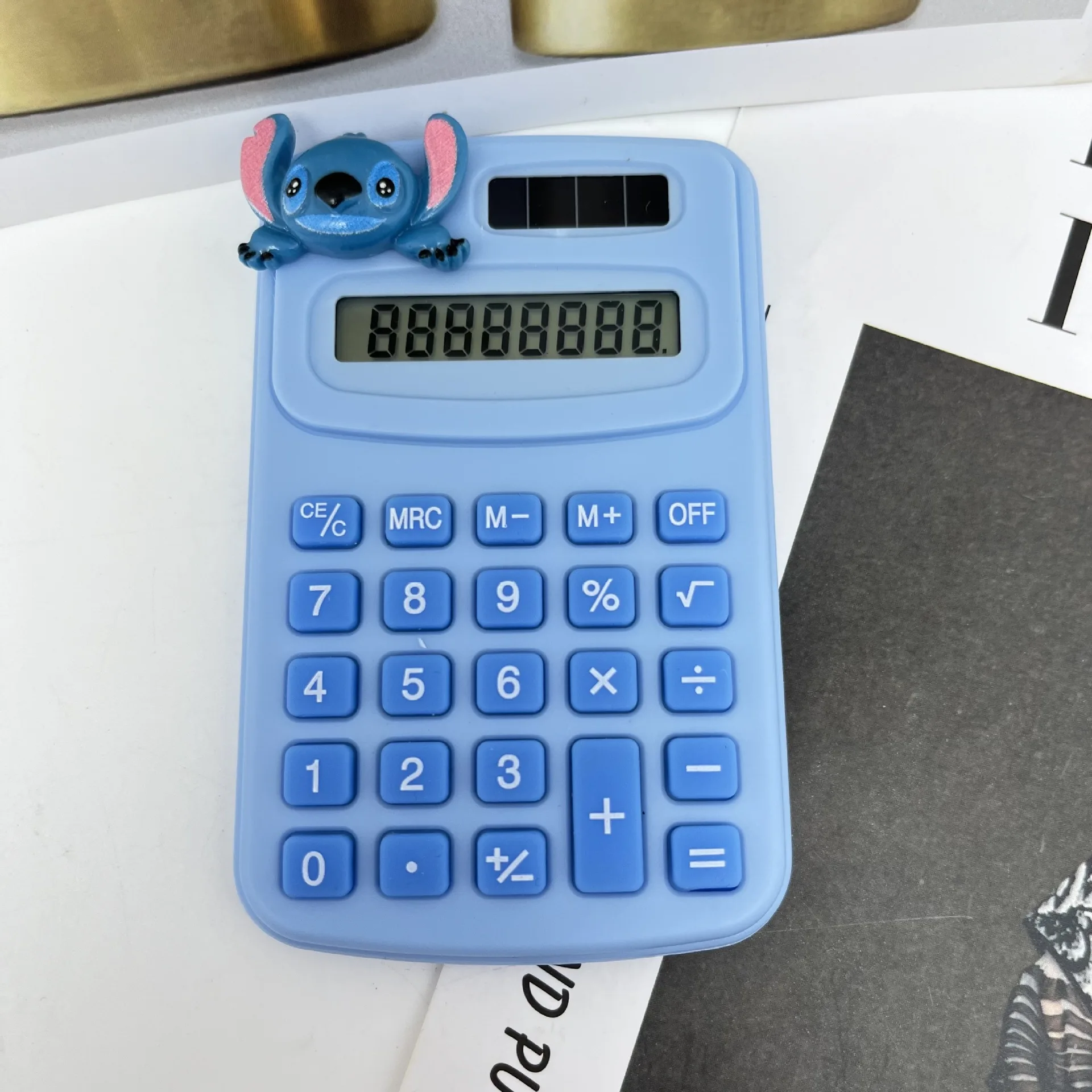 Disney Stitch Scientifc Calculator Learning Stationery for Kids Portable Solar Powered Cartoon Office Math Tools Toys Gifts