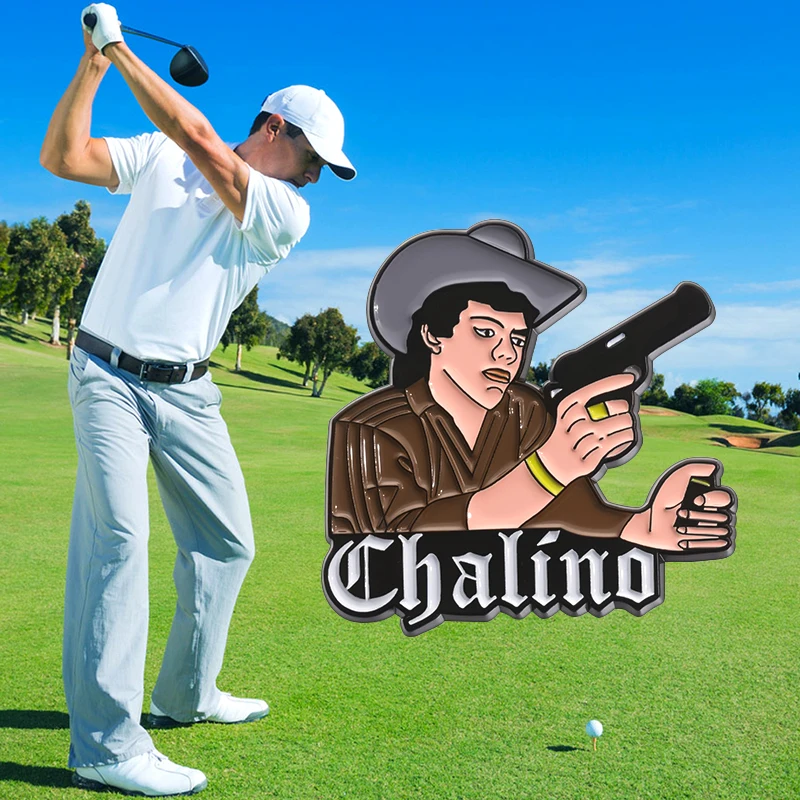 Golf Ball Hat Decorative Pins Chalino Sanches Cartoon Brooches Clothes Backpack Lapel Badge Golf Supplies Accessories Gift