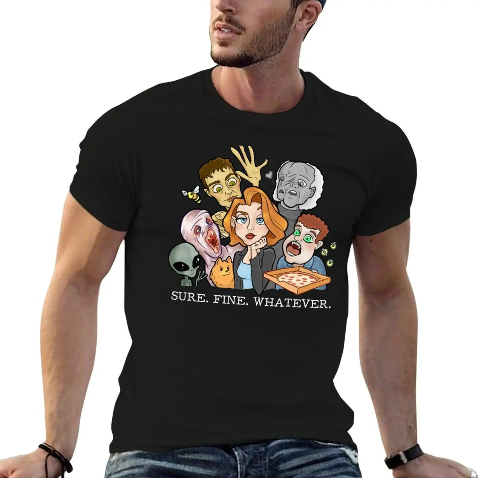 

Sure. Fine. Whatever. Scully Black Shirts T-Shirt man t shirts high quality luxury brand funny t shirts cotton T-Shirt