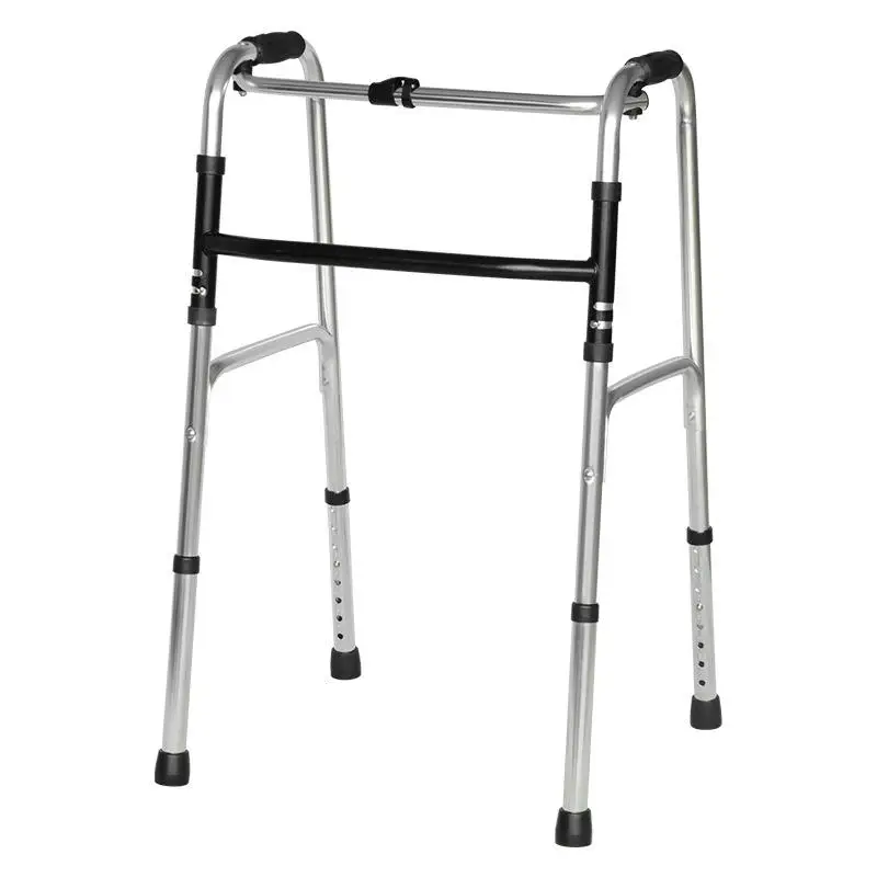 

Hyperbolic aluminum alloy folding walker Rehabilitation treatment supplies Walker load-bearing 100kg