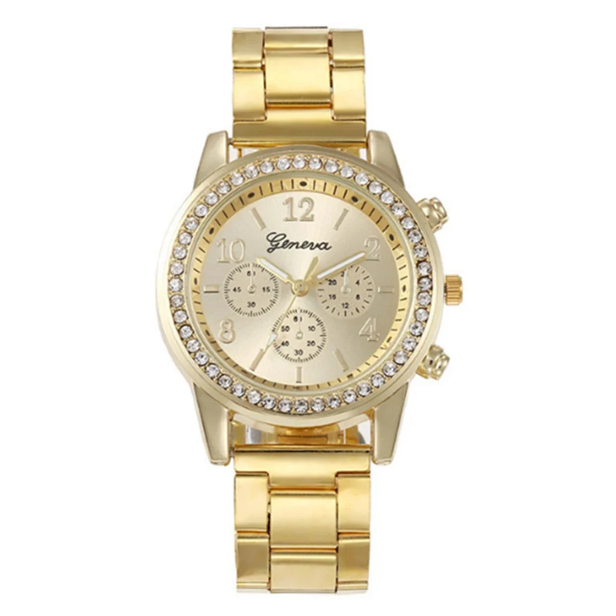 5pcs/set steel strip women's watch fake three eye women's casual Korean version quartz watch set