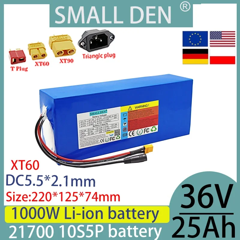 36v 25ah 21700 10S5P solar outdoor electric motorcycle high-power bicycle battery scooter battery suitable for large capacity