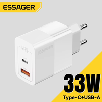Essager USB Type C Fast Charger 33W QC PD 3.0 Dual Port Mini Portable Adapter For IPhone 16 15 14 IPad Xiaomi Fast Wall Chargers