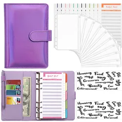 A6 Money Budget Planner Binder con buste con cerniera buste per contanti per Budget Money Organizer per Cash Budget Binde