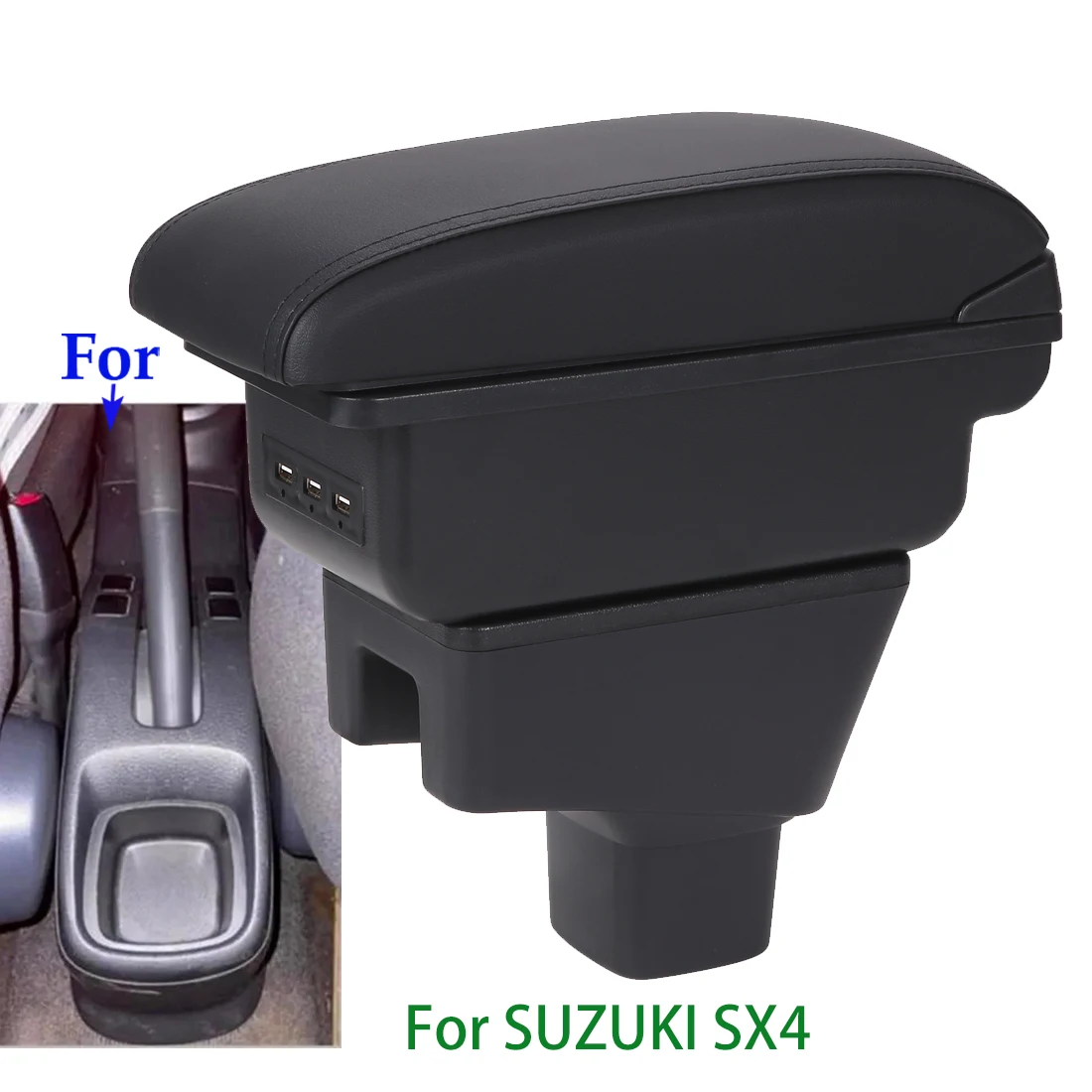

Для SUZUKI SX4 коробка подлокотник для Suzuki SX4 автомобильный подлокотник автоматический ящик для хранения подлокотник усиление деталей интерьера модернизированные детали