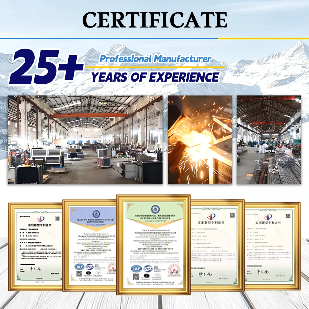 High Efficiency Copper Tube Hydrophilic Aluminum Fin Condenser Refrigeration Equipment Heat Exchange Element Cold Chain