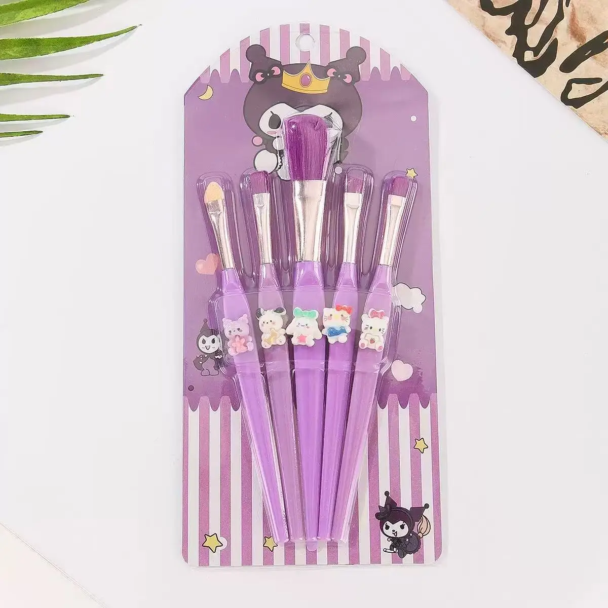 

Кисть для макияжа Kuromi Kawaii Kuromi Cinnamoroll, инструменты для макияжа Ins, корейский мультфильм, аниме, друзья, подарки на день рождения