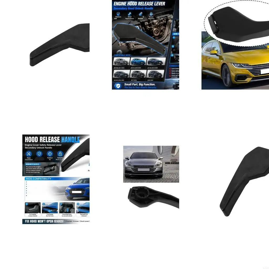 8W0823661D 8W0823661B Under Hood Release Handle Lever, Mechanical ABS Component That Completes Second Release Step for C8 X37F