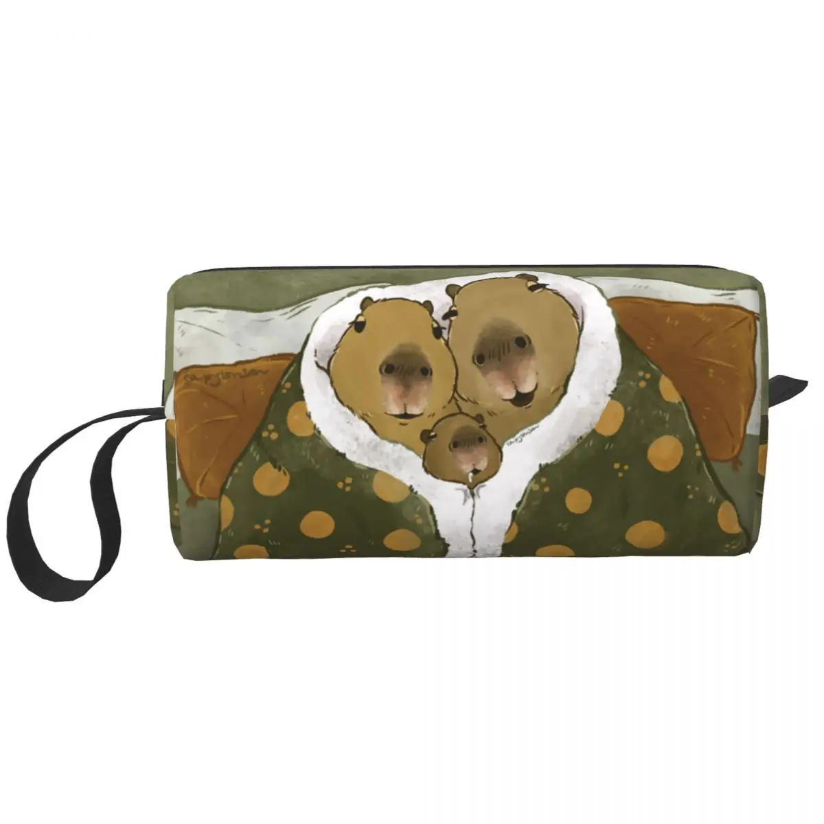 Custom Capybara Family Travel Cosmetic Bag for Women Animal Pet Toiletry Makeup Organizer Lady Beauty Storage Dopp Kit