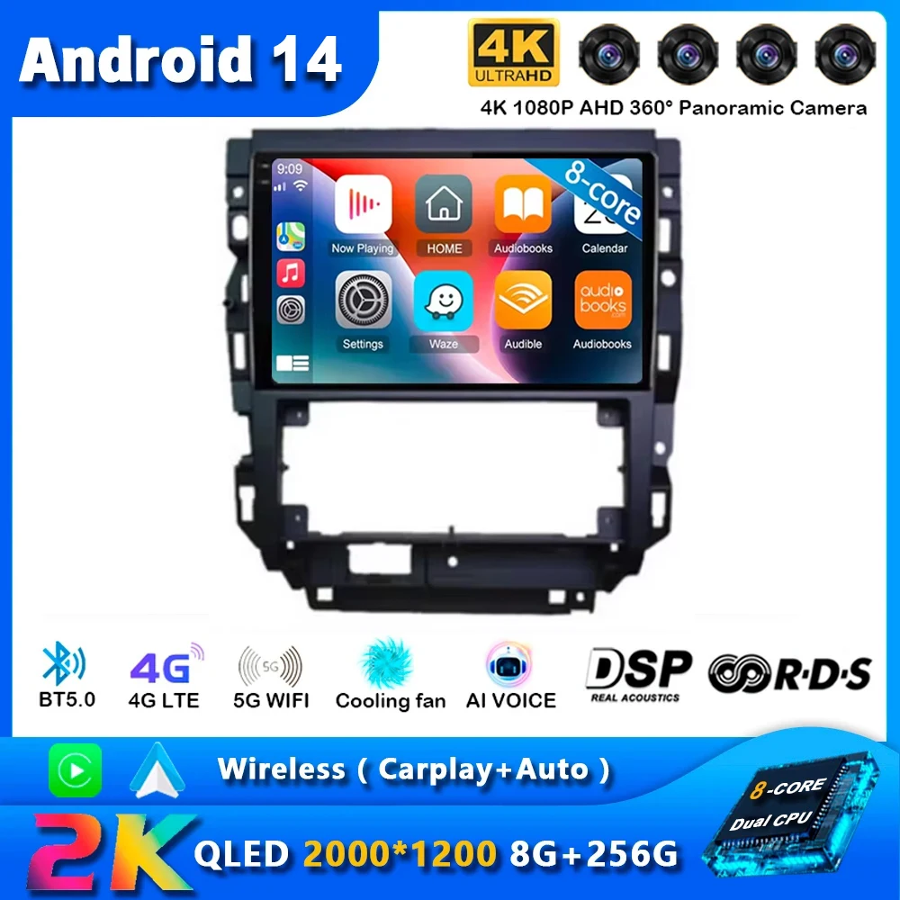 Android 14 For Volkswagen Golf Mk 4 2004-2008 Car Radio LHD Multimedia Audio Video 4G WIFI Carplay GPS Navigation 2Din