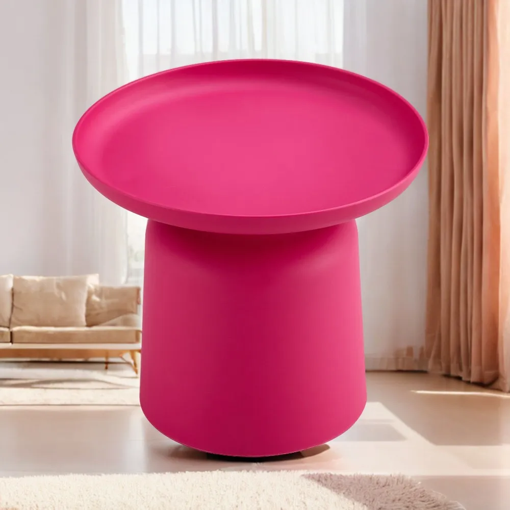 Magenta Fashion Stylish and Versatile Plastic Round Side Table indoor / outdoor use