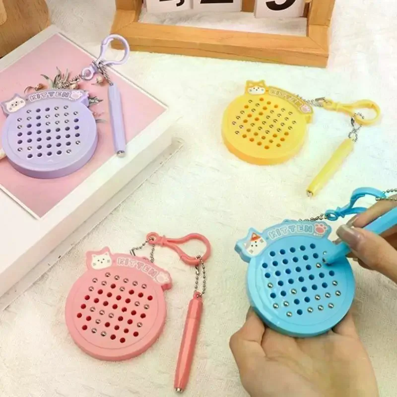 Cute Cartoon Steel Ball Drawing Board Kawaii: Doodle Toy Bag Charm Birthday Gift Kids Boys Girls