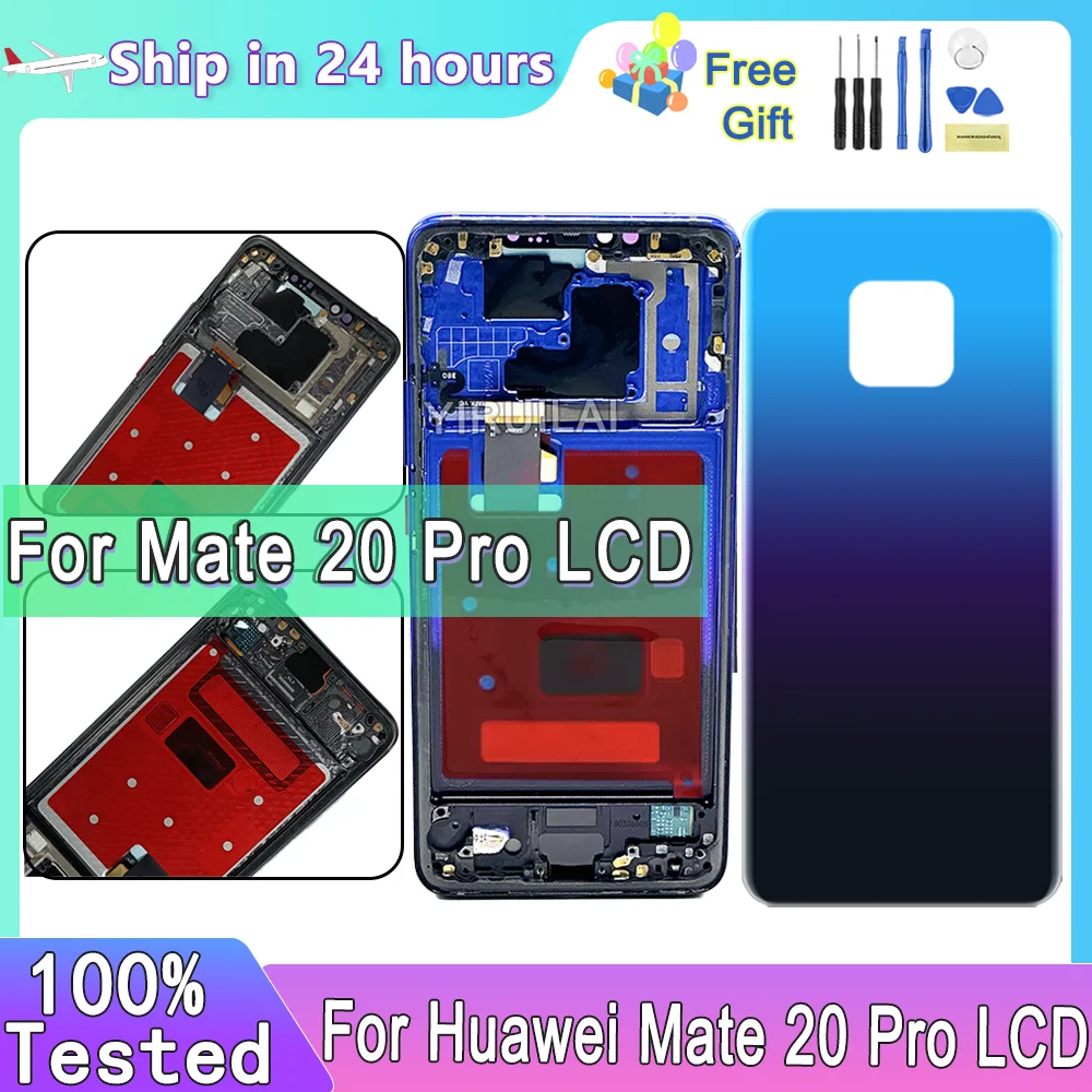 TFT 100% testé pour Huawei Mate 20 Pro LCD écran tactile numériseur assemblée remplacement pour Huawei LYA-L09 L29 AL00 LCD