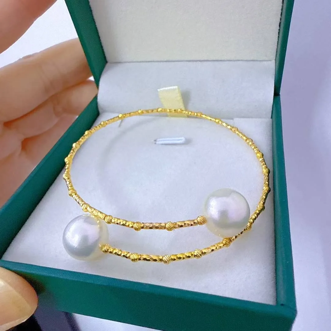 

Natural Pearl Bracelet AAAA9-10mm Retro Fashion Nanhai Round Pearl Bracelet 925s
