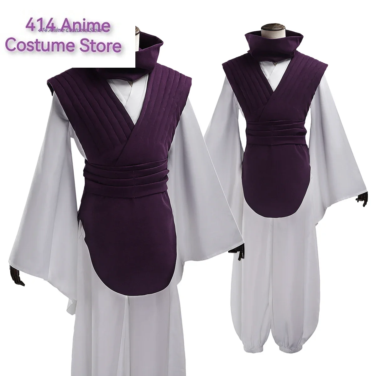 

Jujutsu JJK Manga Anime Choso Cosplay Costume Purple Vest Neck Gaiter Belt White Elastic Pants Top Gift