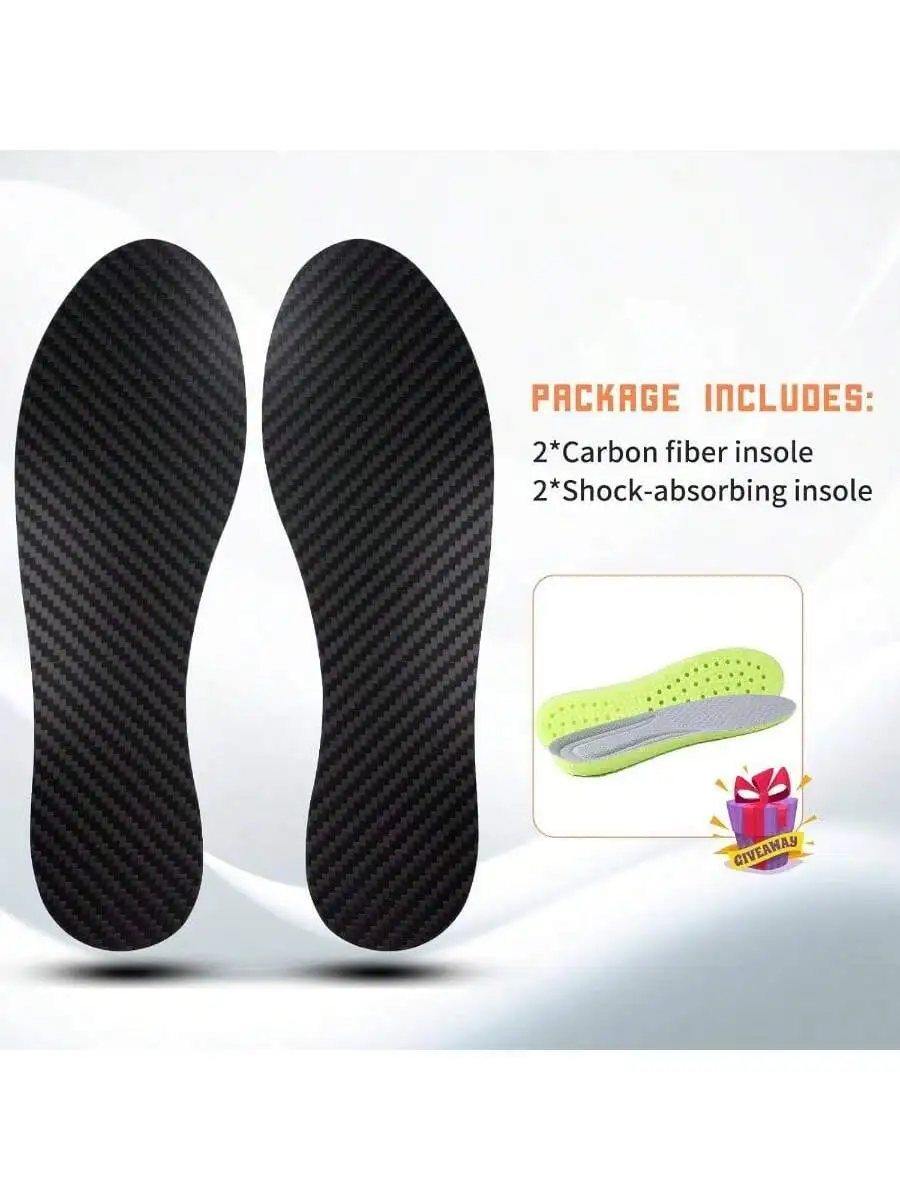 Carbon Fiber Insole For Men And Women Lightweight Supportive Shoe Insert image 4