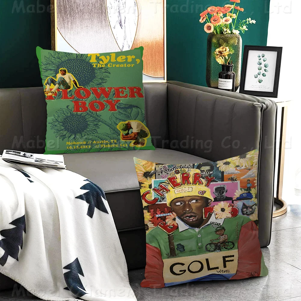 Flower Boy T-Tyler T-The C-Creator Pillow Gift Home Office Decoration Pillow Bedroom Sofa Car Cushion CoverPillow Case