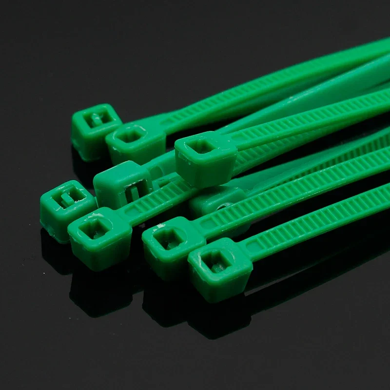 100 قطعة/الحزمة 4*200 مللي متر عرض 2.7 مللي متر مصنع ملون قياسي الذاتي قفل البلاستيك أربطة كابلات من النايلون ، سلك البريدي التعادل